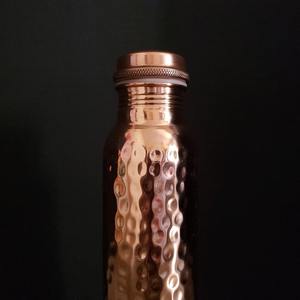 Artisanal Handmade Hammered Copper <b>Bottle</b>, Traditional Handcrafted Design - Product Image 5