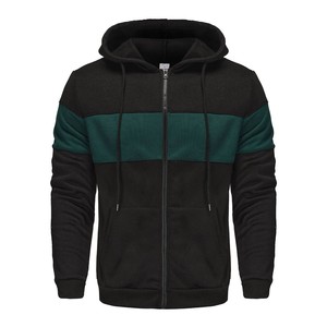 เสื้อกันหนาวมีฮู้ดแบบสวมหัวโอเวอร์ไซส์ของผู้ชาย, เสื้อกันหนาวผ้าฝ้ายกำมะหยี่สีเขียวเข้มเสื้อกันหนาวพิมพ์ลายดิจิตอล - Product Image 2