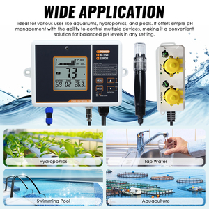 Controlador de medidor de pH de alta calidad con lecturas de temperatura Función de relé dual para mezclas de nutrientes hidropónicos y acuarios de peces - Product Image 2