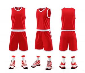Uniformes de basket-ball personnalisés à séchage rapide, vente en gros en stock, maillots de basket-ball pour hommes - Product Image 2