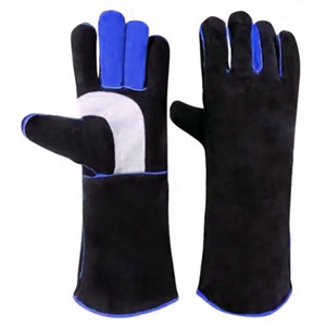 Gants de sécurité industriels durables et personnalisés en cuir de vache renforcé avec une meilleure lisibilité Visibilité Gants de soudage Vente en gros - Product Image 2