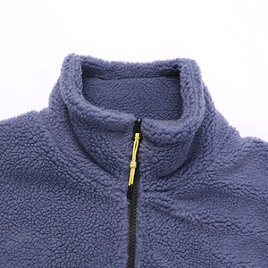 Veste en polaire sherpa pour femme, style décontracté, vente chaude, hiver, chaude, respirante, broderie de logo personnalisée, col montant, vente en gros - Product Image 3