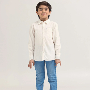 Vente en gros Chemises habillées en coton respirant pour hommes et enfants Design avec logo personnalisé Col montant Manches longues pour le printemps Nouveau - Product Image 3