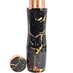Fast Forwarding Copper With <b>Black</b> Marble Designed <b>Water</b> <b>Bottle</b> Eco Friend Picnic <b>Bottle</b> Kitchen Accessories Drinking <b>Bottle</b> - Product Image 2