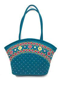 Beautiful Stylish Fashionable Pure Cotton Designer Handbags With Printed Design Pattern for Girls and Women in Different Colors - Product Image 2