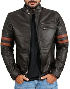 Veste en cuir pour homme de qualité supérieure avec col montant et logo frontal, couleurs/tailles personnalisées, coupe-vent et imperméable, faible MOQ 2 pièces - Product Image 2
