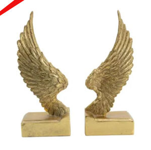 2025 Simple Look Golden Finished Aluminum <b>Bookend</b> For Home Office Living Room - Product Image 5