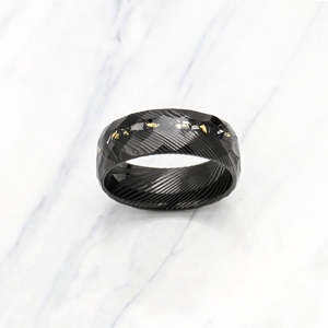 Anillos de acero de Damasco Anillo de acero de Damasco hecho a mano unisex - Product Image 2