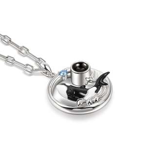 Collier en argent sterling personnalisé Jeulia avec projection photo de baleine orca, cadeau tendance - Product Image 3