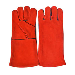 Gants de travail de soudeur résistants à la chaleur extrême avec logo personnalisé en gros Gants de sécurité de travail de soudage en cuir respirant de qualité supérieure - Product Image 6