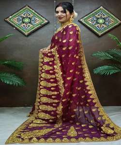 Dernière belle et décontractée en soie imprimé Saree avec chemisier pièce femme indienne porter Sari bas prix en gros Surat Apparelgarment - Product Image 4