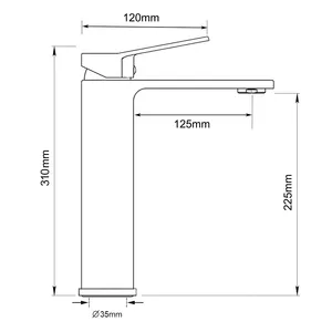 HERA <b>Single</b>-lever <b>Basin</b> Mixer <b>Tap</b> 8302 Gun Metal Bathroom Faucet Innovative lever design for a different look of a modern - Product Image 4