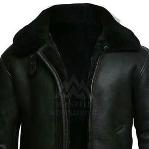 Chaqueta de Cuero con Cremallera para Hombre, Estilo Casual, Ajustada, Chaqueta de Cuero con Peluche para Hombre - Product Image 3
