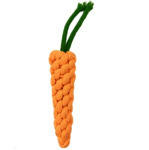 High on Demand Cotton Carrot Rope Toy For Dogs for Dog Playing Use from Indian Exporter and Manufacturer