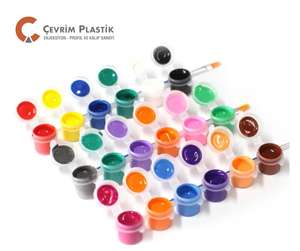 Pot de peinture en plastique transparent à 6 compartiments de 4 ml, mini-récipient pour peinture acrylique, aquarelle, usage artistique, vente en gros - Product Image 2