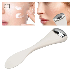 Rodillo facial de acero inoxidable de alta calidad, masajeador Facial antienvejecimiento, mango de plástico, rodillo de Metal Gua Sha para masaje de arrugas - Product Image 5