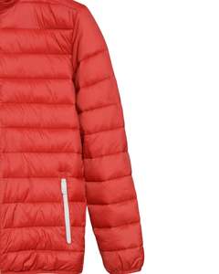 Chaqueta Acolchada Ligera para Hombre, Color Rojo, con Cierre de Cremallera Frontal, Abrigo de Invierno Informal y Cálido para Uso Diario y al Aire Libre - Product Image 2