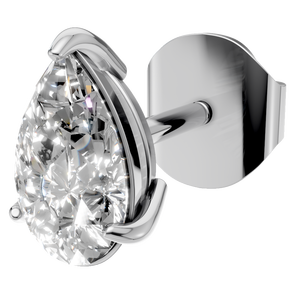 Boucles d'oreilles clous en moissanite poire 2 carats en or massif 14 carats, bijoux fins, cadeau pour femme, véritable moissanite poire 2 carats, vente en gros - Product Image 5