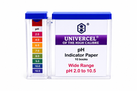 Bandelettes de test de pH à large plage pH 2.0–10.5, bandelettes indicatrices universelles pour les tests chimiques de l'eau en laboratoire