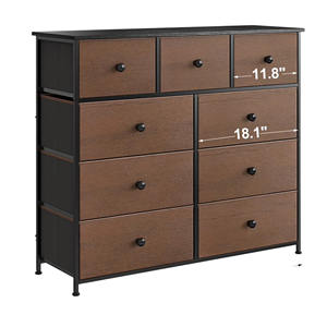 European Classic Solid Wooden Living Room Cupboard Cabinet with <b>5</b> <b>Drawers</b> Modern Design Cabinet for Bedroom and Office Storage - Product Image 4