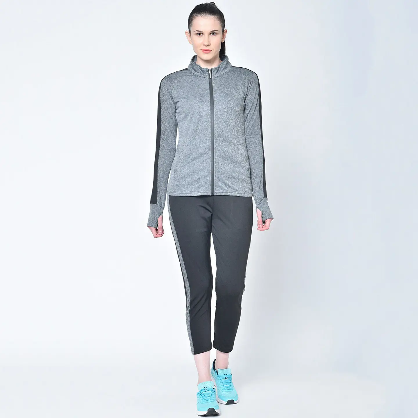 Atacado 2023 Logotipo Personalizado Feminino Training Wear Sweatsuit 2 Peça calças Define Track Suit Treino Mulheres Suor Jogging Ternos