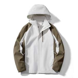 Nuevas chaquetas con capucha para exteriores para hombres, abrigo deportivo impermeable a prueba de viento de lona de calidad, ajuste holgado informal para parejas de Montañismo - Product Image 5