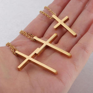 Collar con Colgante de Cadena de Acero Inoxidable Brillante, Joyería Religiosa Cristiana, Accesorios de Moda para Hombres y Mujeres, <span class=keywords><strong>Iglesia</strong></span> - Product Image 4