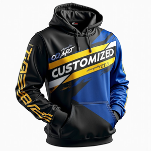 เสื้อฮู้ดผู้ชายทรงโอเวอร์ไซส์ ทนทาน พิมพ์ลายแบบซับลิเมชั่น สั่งทำได้ สตรีทแวร์ ผ้าโพลีเอสเตอร์ 100% ผสมผ้าฝ้าย ดูดีมีสไตล์ - Product Image 5