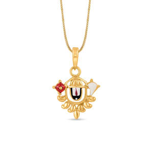 Pendentif en or Balaji, charme religieux raffiné pour les dévots - Product Image 3