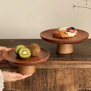 เขียงเสิร์ฟขนมหวานไม้เนื้อแข็งทันสมัยสำหรับเค้ก ขนมอบ และผลไม้ - Product Image 2