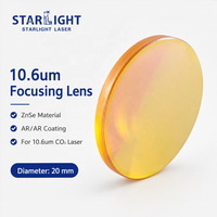 Lentille de focalisation laser ZnSe D20mm 10.6um pour la découpe d'affichages en acrylique et la gravure de plaques en bois
