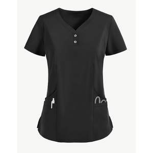 Uniforme de salon de spa pour femmes de coupe moderne ensemble de haut et de pantalon d'infirmière logo personnalisé vente en gros d'ensemble de gommage à bas prix pour hôpitaux médicaux - Product Image 3