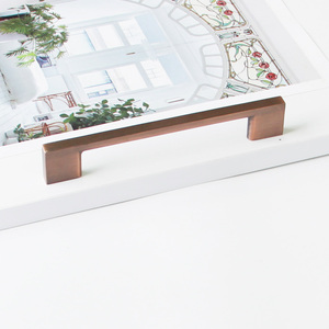 Poignée d'armoire rectangulaire en alliage de zinc bronze antique moderne minimaliste pour tiroirs de meubles de cuisine salon chambre - Product Image 6