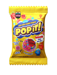 Fantastique multicolore bonbons gommeux aigre doux fruité Popit Cube confiserie fraise astéroïde lait en poudre sac de sucre - Product Image 1