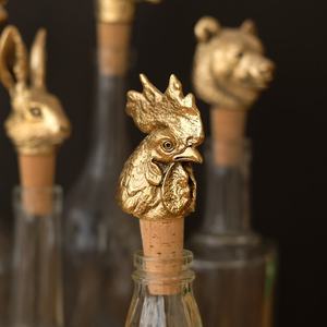Tapón de Vino Decorativo de Latón con Forma de Animal, Acabado de Lujo, Accesorio de Bar Premium, Tendencia al por Mayor con MOQ Bajo - Product Image 2