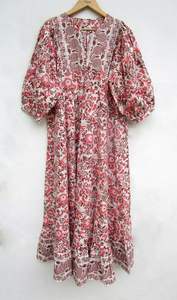 Robe mi-longue vintage pour femmes, nouvelle mode, manches longues, taille haute, couleur imprimée, avec col rabattu, robe de soirée - Product Image 3