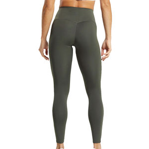 Mallas deportivas de compresión de cintura alta de algodón para mujer, pantalones de entrenamiento con bolsillos, ropa de Yoga elástica activa para mujer, nueva moda - Product Image 4