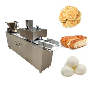 Máquina automática para hacer hamburguesas, pan, pizza, divisor de masa, máquina redondeadora, máquina formadora de bolas de masa, máquina de rodillos de masa para panadería