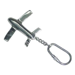 Petit cadeau pour les pères Fighter Jet porte-clés fonte d'aluminium argent fini métal modèles d'avion porte-clés et porte-clés avec Logo - Product Image 4