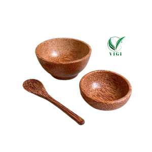 <b>Large</b> Coconut Wooden <b>Bowl</b> For <b>Serving</b> Fruits Vegetables And Snacks - Product Image 3