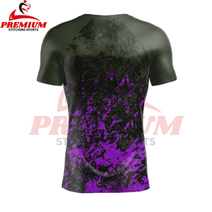 Compression Gym Chemises Surf Chemise À Manches Courtes Logo Personnalisé UV BJJ Rashguard MMA Sublimé Rash Guard Personnalisé BJJ Rash Guard - Product Image 2