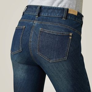 Nuevos pantalones de montar a caballo, venta al por mayor, ropa ecuestre personalizable, pantalones de montar de mezclilla para mujer, pantalones con agarre de parche en la rodilla - Product Image 4