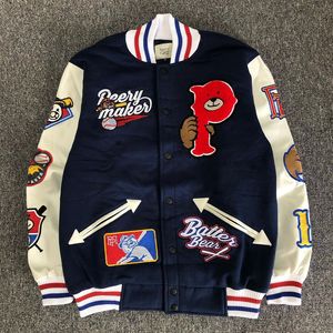 Veste universitaire Offre Spéciale personnalisée pour hommes Nouveau Letterman Bomber Broderie Patch Veste Décontractée Vêtements pour hommes en gros - Product Image 6