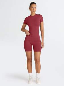 Nouveau style conception personnalisée sublimation logo grande taille étanche femmes 2 pièces ensembles d'entraînement court Gym tenues Yoga ensemble - Product Image 3