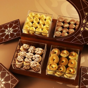 ชุดที่วางเค้กแบบเรียบง่ายทำจากไม้กล่องไม้พร้อมถาดไม้สำหรับ2026รอมฎอนและอีสเตอร์ - Product Image 5