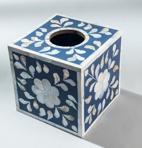 Caja de pañuelos con incrustaciones en blanco y negro Rare The House of STAR CRAFT INDIA superventas 2024 accesorios de cocina - Product Image 5