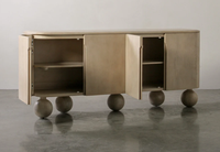 Buffet en bois blanc de style moderne, meuble de rangement multifonctionnel industriel pour cuisine, salon, chambre à coucher, utilisation en extérieur