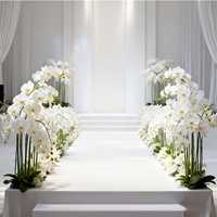Witte Orchidee Kunstbloemen Realistische Phalaenopsis Zijden Bloemstuk voor Bruiloft Huis Tafeldecoratie