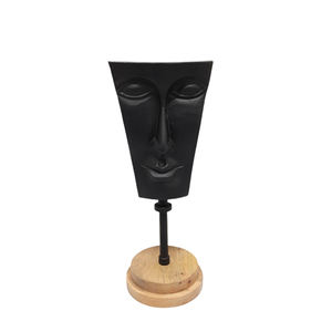 Juego de 2 esculturas de aluminio para Decoración de mesa, escultura abstracta de gran tamaño, Color negro mate - Product Image 5