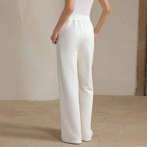 Oem Factory Wholesale Custom Logo Vintage Rhinestone <b>Jogger</b> <b>Women</b> Cotton <b>Fleece</b> Trendy Street Wear Loose Fit Sweat Pant - Product Image 5